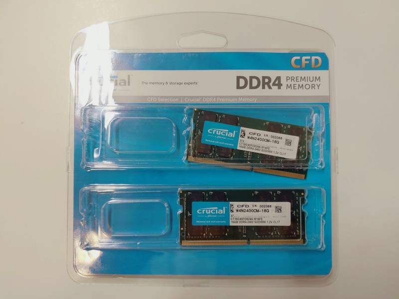 iMac メモリー増設 Crucial DDR4 SO-DIMM 2400MHz 32GB（16GBx2）260-2400-16384x2-CR BCAK0083977 -2-